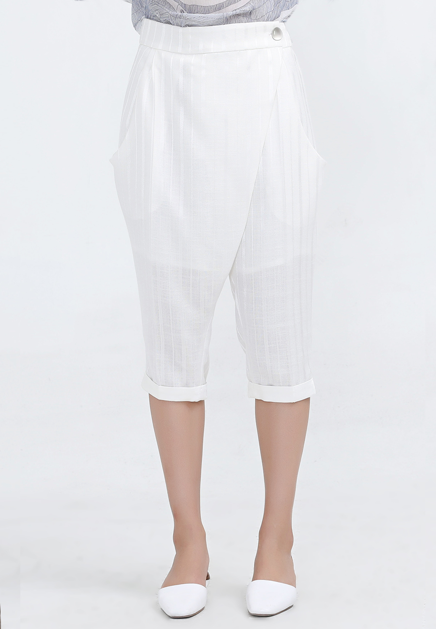 Pants-Satin-Trim-Capri-Tailored-W5090 04