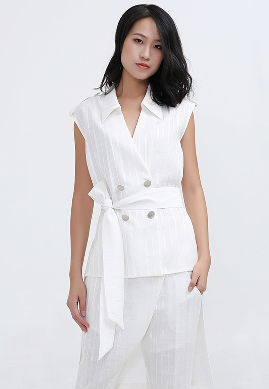 Waistcoat Long Bi Material Tailored